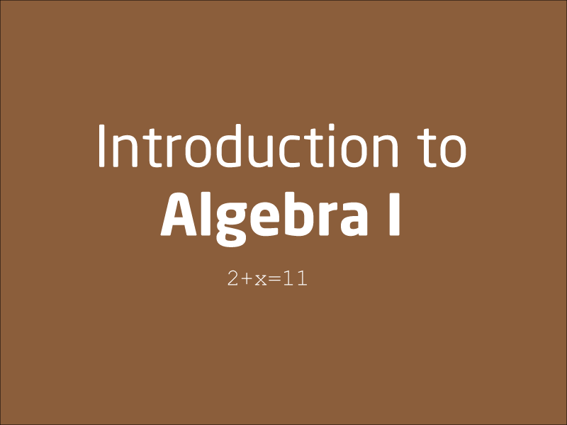 SubjectCoach | Quick introduction to Algebra 1