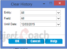 Clear history HP ALM
