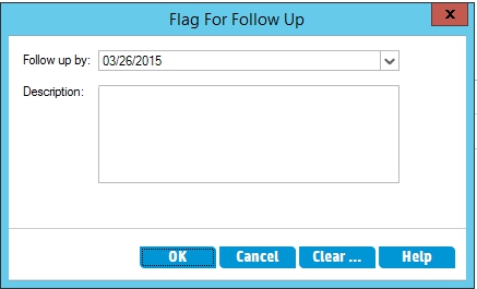 Flag for follow up HP ALM