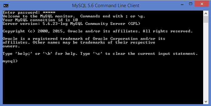 MySQL login