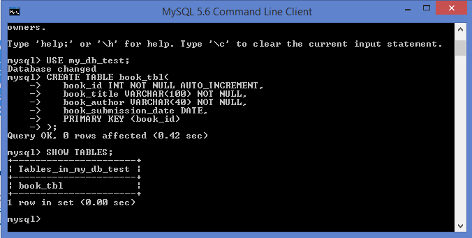 Creating And Dropping Tables Beginners Guide To MySQL And MariaDB