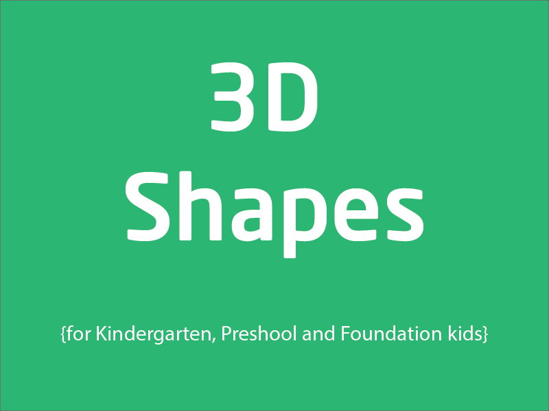 SubjectCoach | 3D shapes training for Kindergarten, PreSchool & Foundation kids