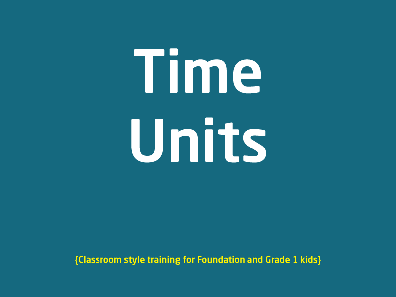 SubjectCoach | Time units