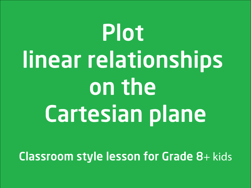SubjectCoach | Plot linear relationships on the Cartesian plane