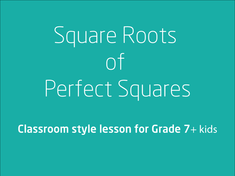 SubjectCoach | Investigate and use square roots of perfect square numbers