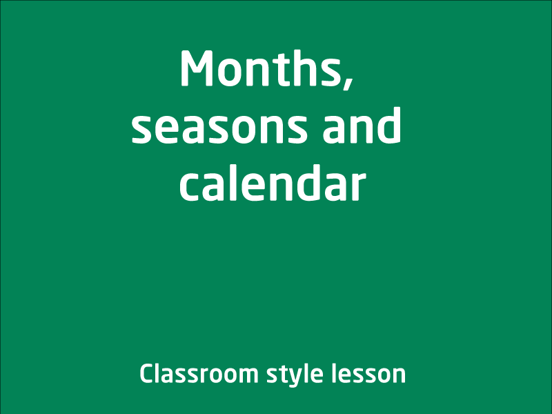 SubjectCoach | Months, seasons and calendar