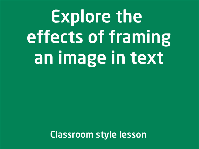 SubjectCoach | Effects of framing an image in text