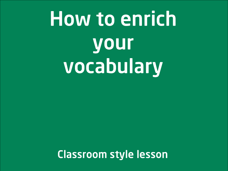 SubjectCoach | How to enrich your vocabulary
