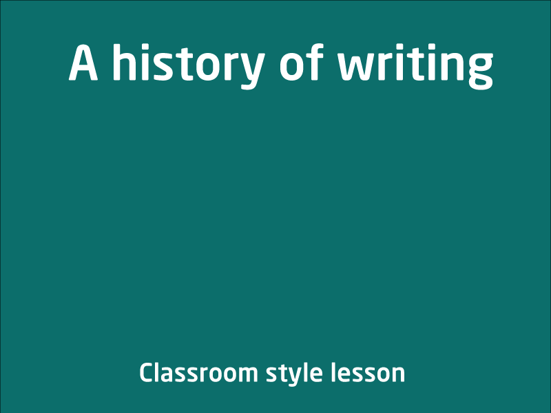 SubjectCoach | A history of writing