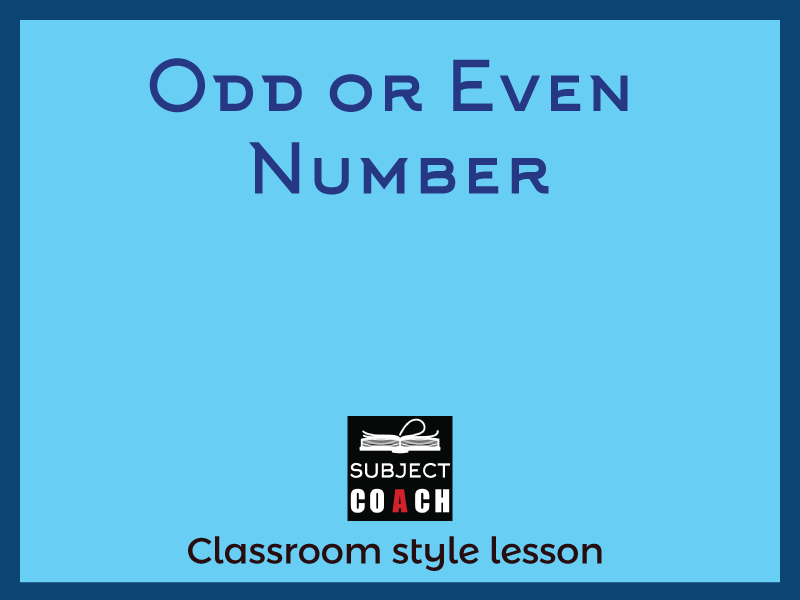 SubjectCoach | Conditions required for a number to be odd or even