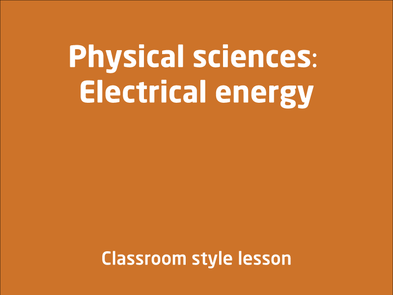SubjectCoach | Physical sciences: Electrical energy