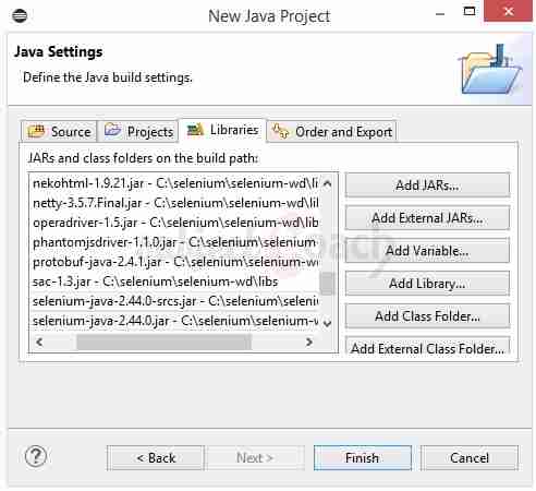 Added selenium webdriver libraries