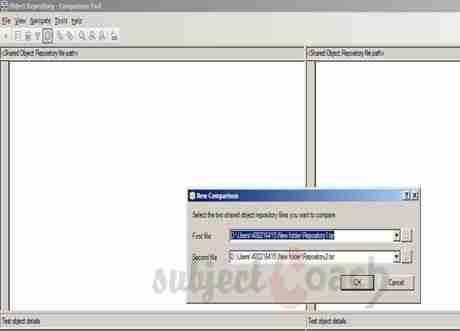  Object Repository comparison Window QTP