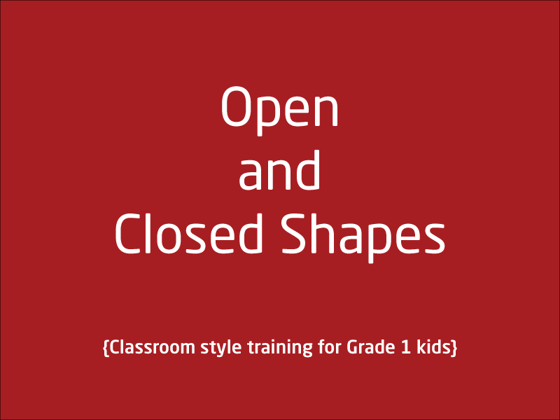 SubjectCoach | Open and Closed Shapes