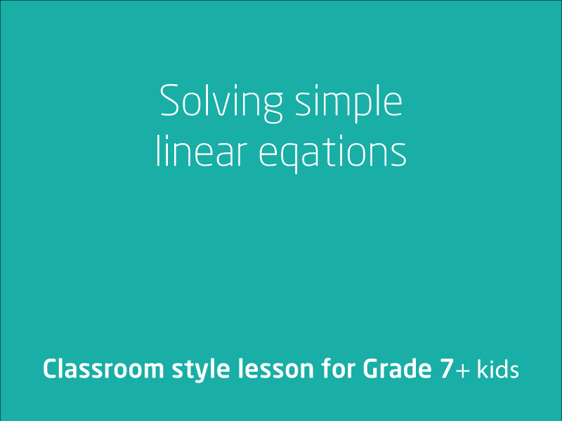 SubjectCoach | Solving simple linear equations