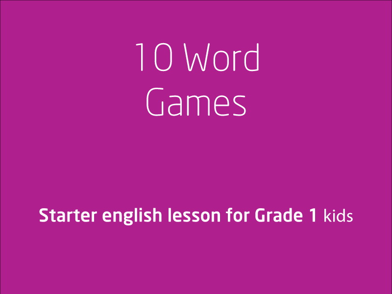 SubjectCoach | 10 Word Games Video for Grade 1 kids