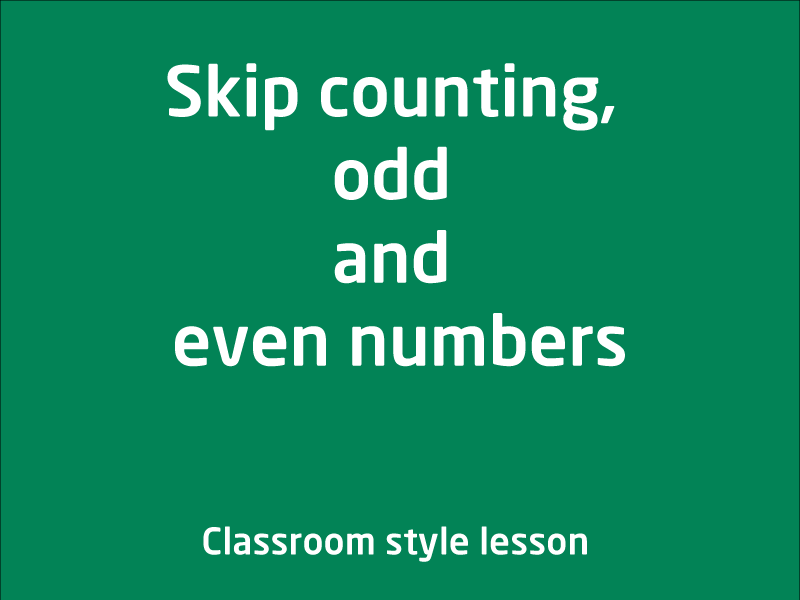 SubjectCoach | Skip counting, odd and even numbers