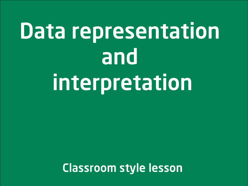 SubjectCoach | Data representation and interpretation