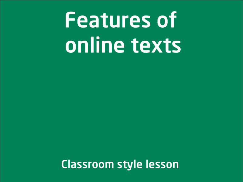 SubjectCoach | Features of online texts