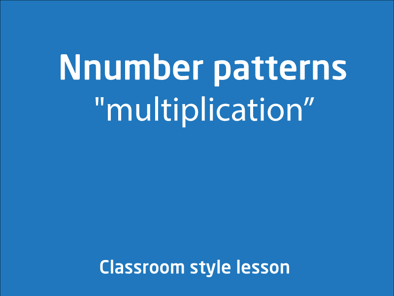SubjectCoach | Multiplication number patterns