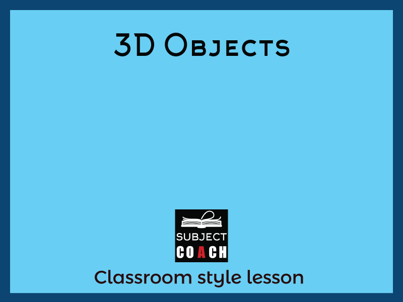 SubjectCoach | 3D Objects