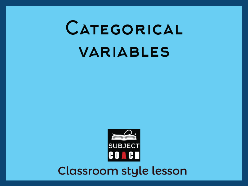 SubjectCoach | Categorical variables