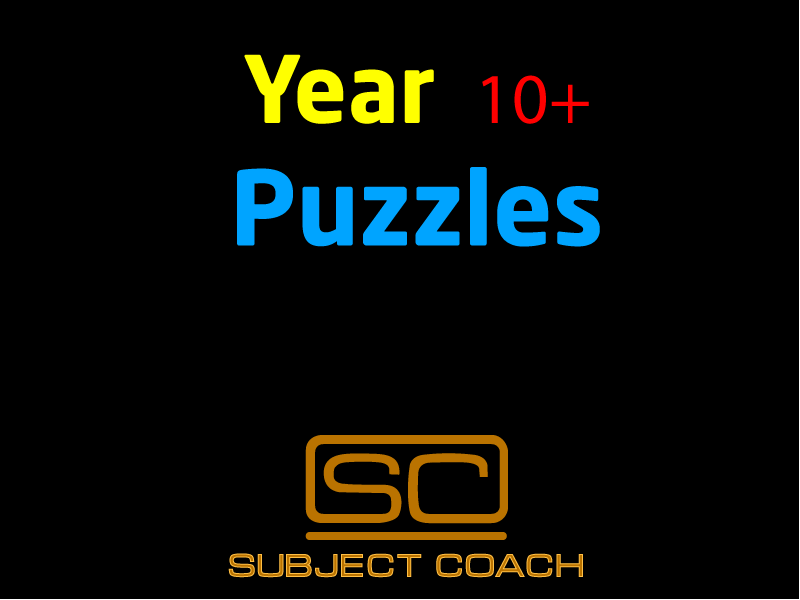 SubjectCoach | Year 10+ Puzzles