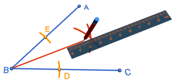 Using a Straight Edge and Compass to Bisect an Angle