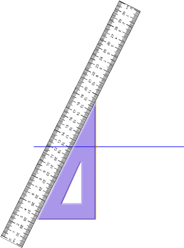 Using a Set Square and Ruler