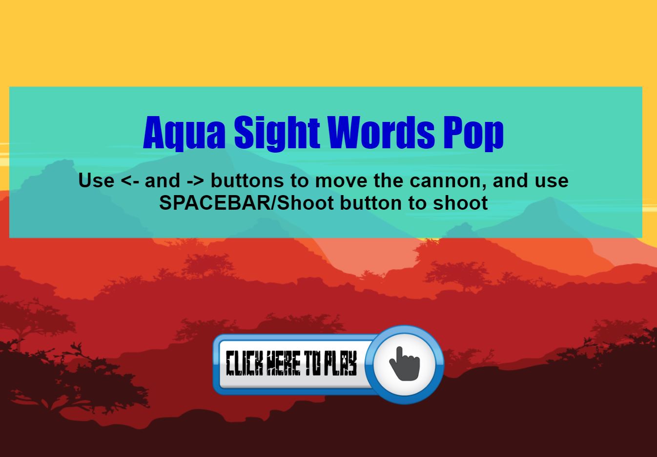 Learn aqua sight words