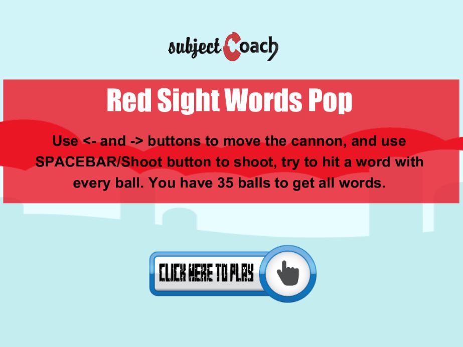 Learn red sight words